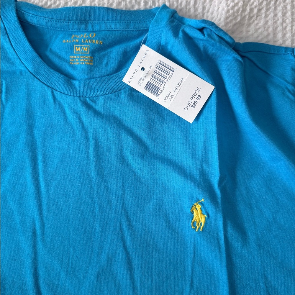 Polo by Ralph Lauren Men's Teal Short Sleeve Tee